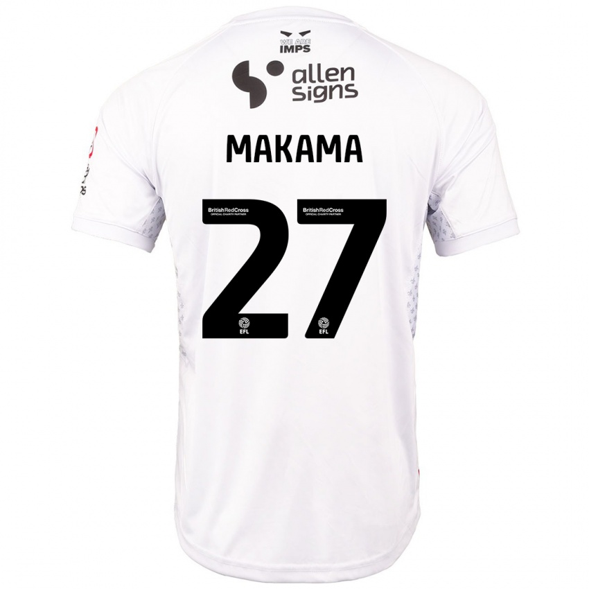 Dětské Jovon Makama #27 Červená Bílá Daleko Hráčské Dresy 2024/25 Dres