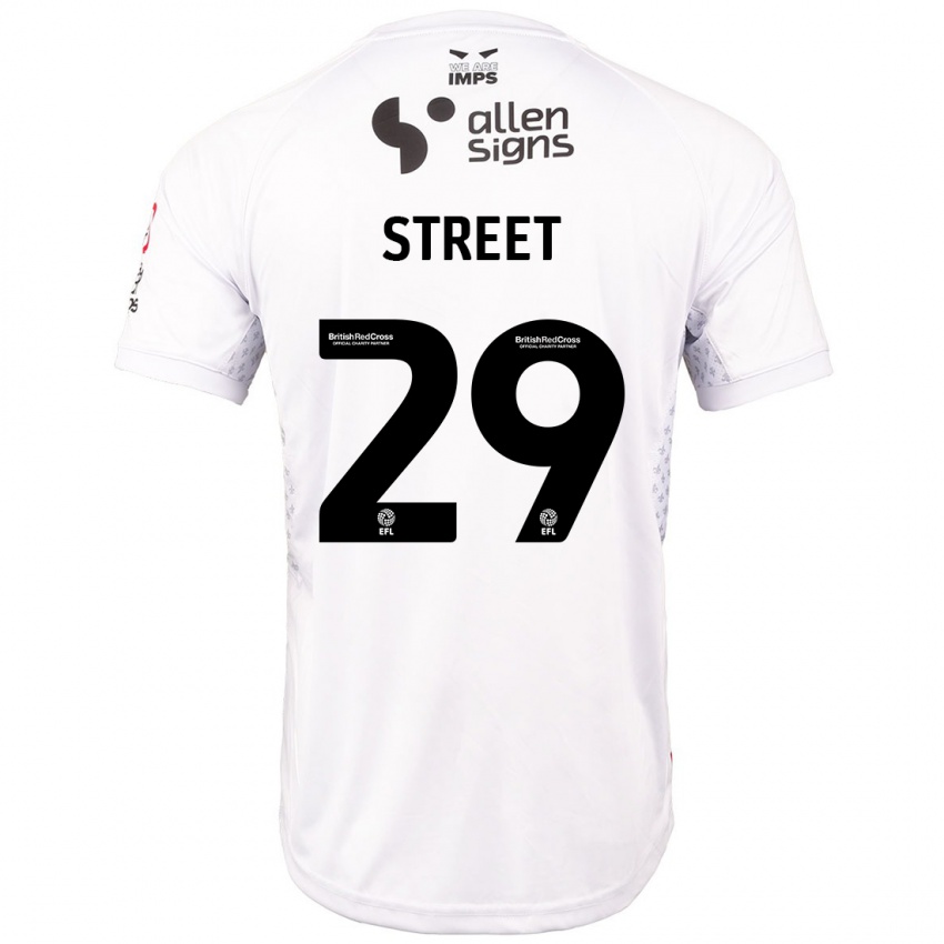 Dětské Robert Street #29 Červená Bílá Daleko Hráčské Dresy 2024/25 Dres