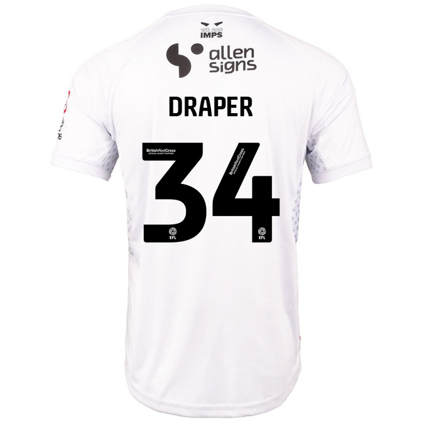 Dětské Freddie Draper #34 Červená Bílá Daleko Hráčské Dresy 2024/25 Dres