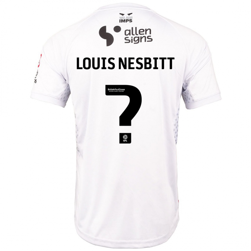 Dětské Louis Nesbitt #0 Červená Bílá Daleko Hráčské Dresy 2024/25 Dres