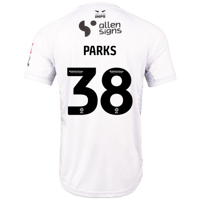 Dětské Charlie Parks #38 Červená Bílá Daleko Hráčské Dresy 2024/25 Dres