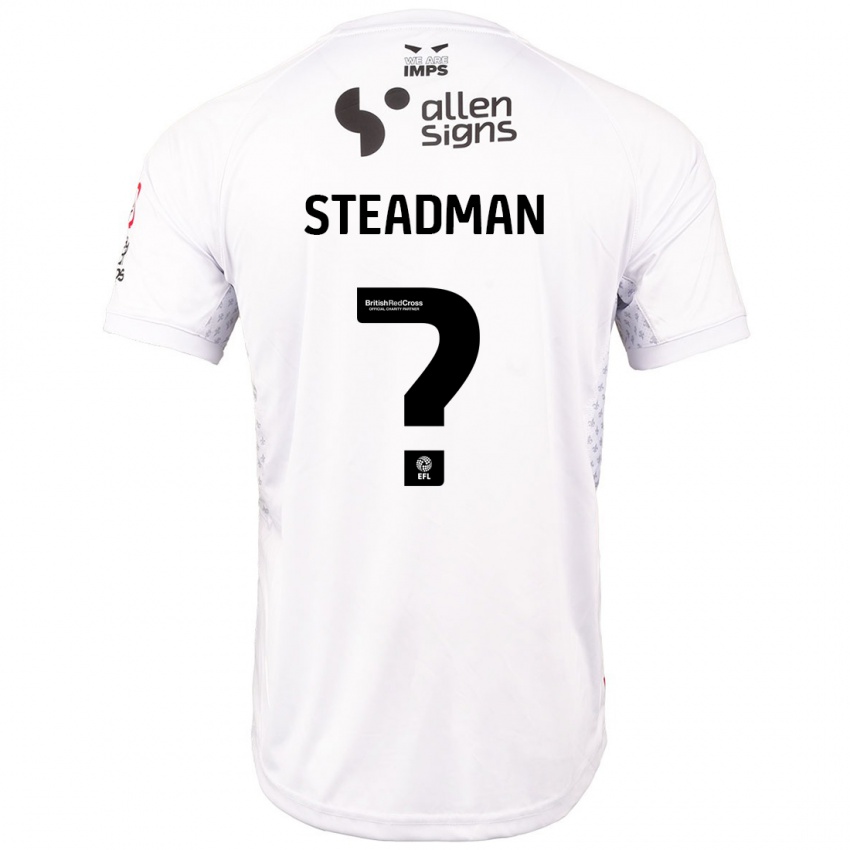 Dětské Jodie Steadman #0 Červená Bílá Daleko Hráčské Dresy 2024/25 Dres