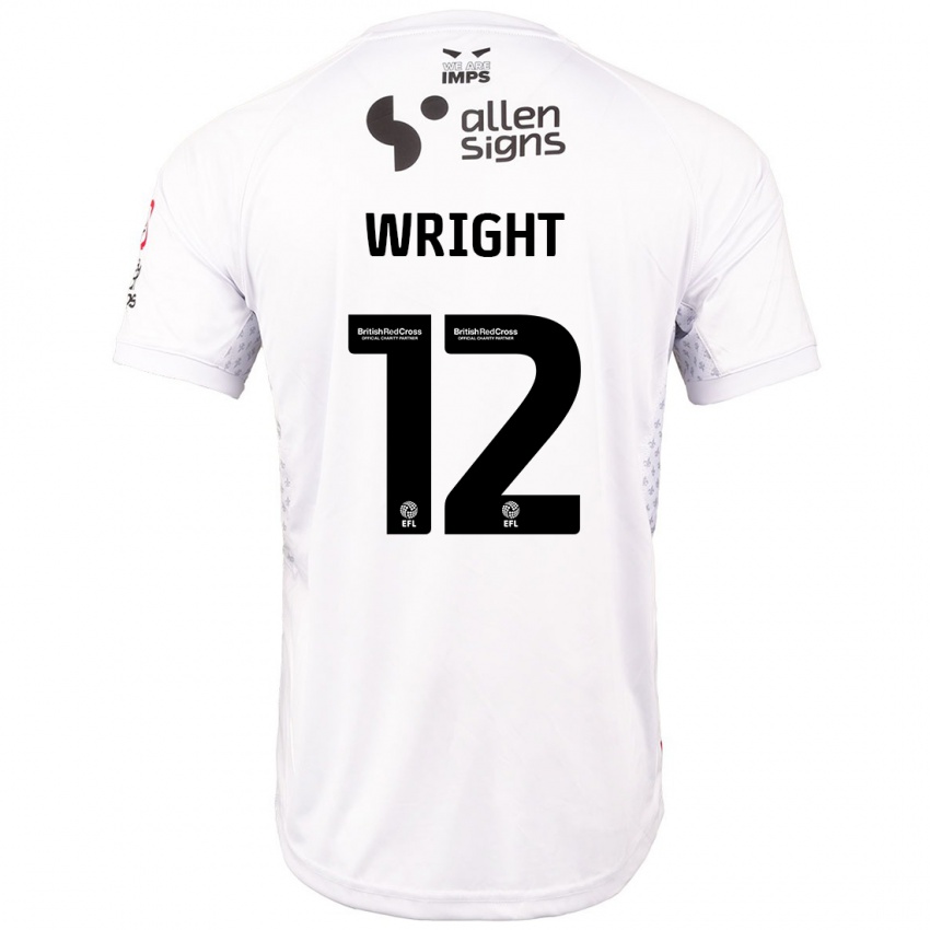 Dětské Jordan Wright #12 Červená Bílá Daleko Hráčské Dresy 2024/25 Dres