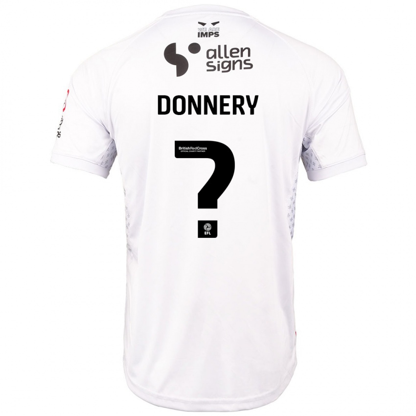 Dětské Julian Donnery #0 Červená Bílá Daleko Hráčské Dresy 2024/25 Dres