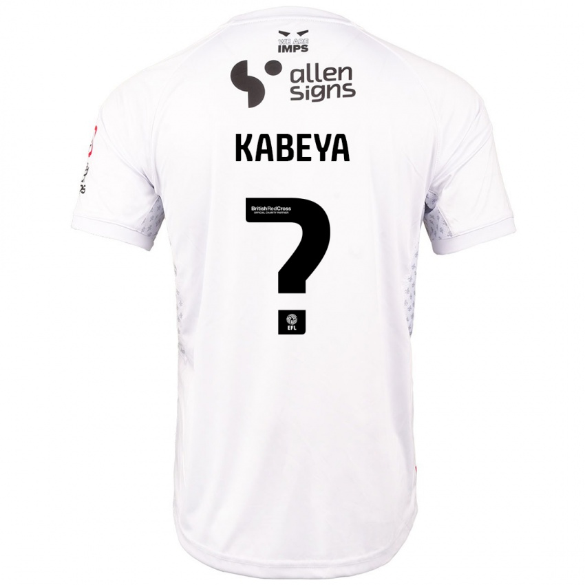 Dětské Nathan Kabeya #0 Červená Bílá Daleko Hráčské Dresy 2024/25 Dres