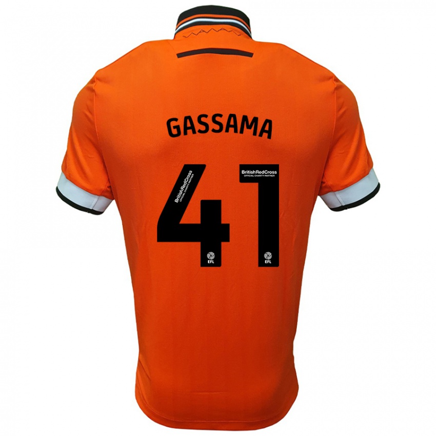 Dětské Djeidi Gassama #41 Oranžová Bílá Daleko Hráčské Dresy 2024/25 Dres