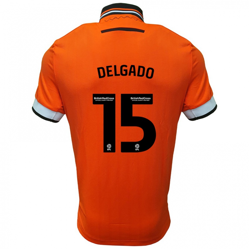 Dětské Juan Delgado #15 Oranžová Bílá Daleko Hráčské Dresy 2024/25 Dres