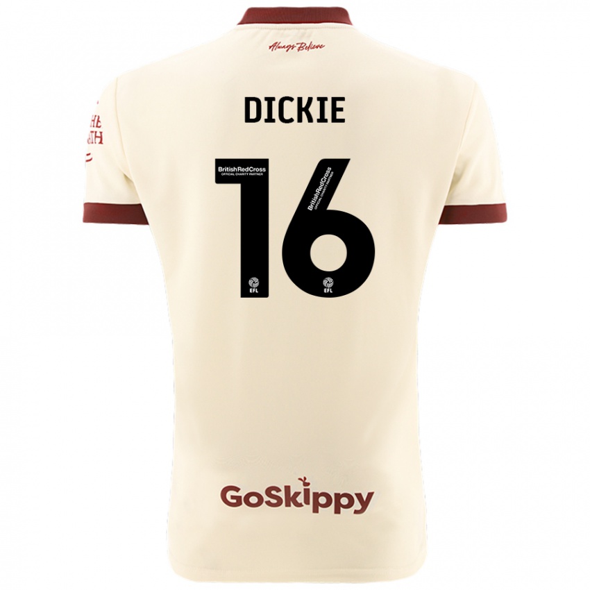 Dětské Rob Dickie #16 Krémově Bílá Daleko Hráčské Dresy 2024/25 Dres