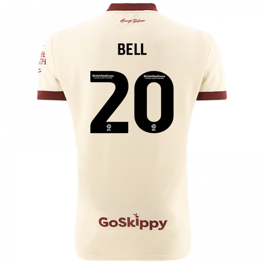 Dětské Sam Bell #20 Krémově Bílá Daleko Hráčské Dresy 2024/25 Dres