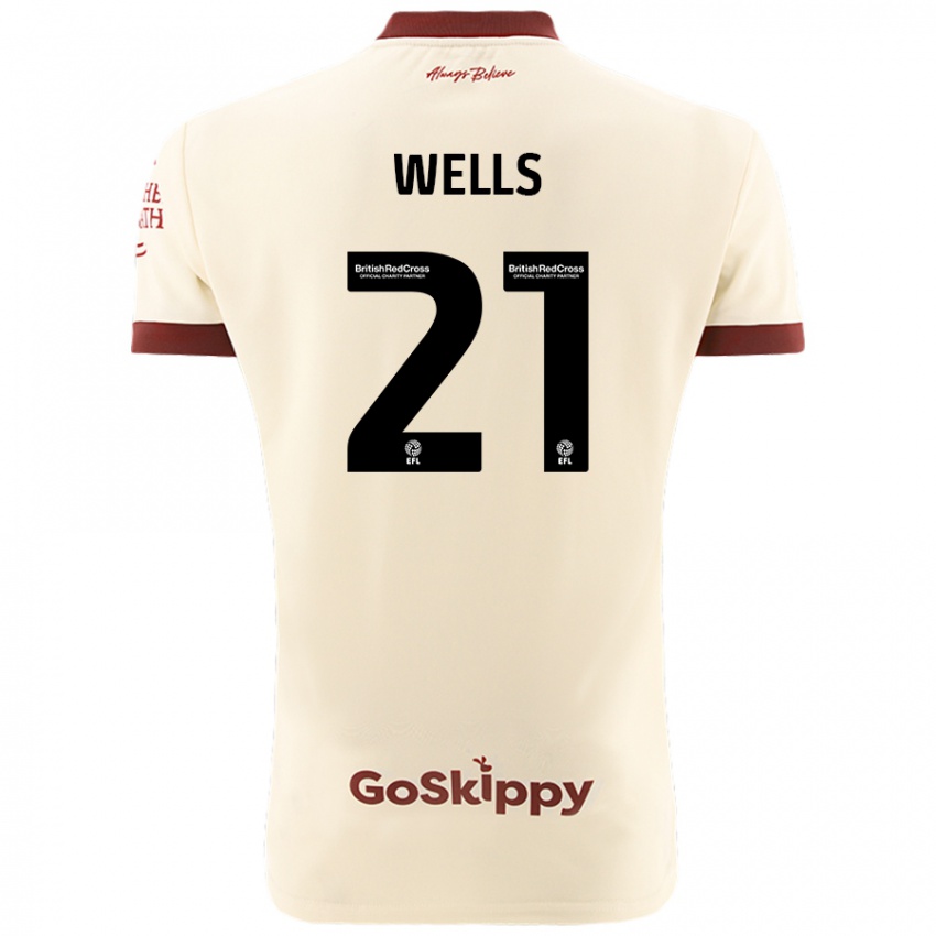 Dětské Nahki Wells #21 Krémově Bílá Daleko Hráčské Dresy 2024/25 Dres