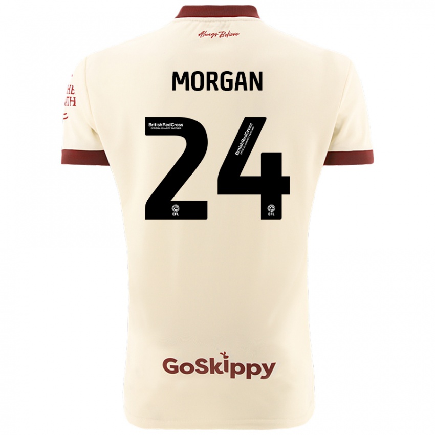 Dětské Ffion Morgan #24 Krémově Bílá Daleko Hráčské Dresy 2024/25 Dres