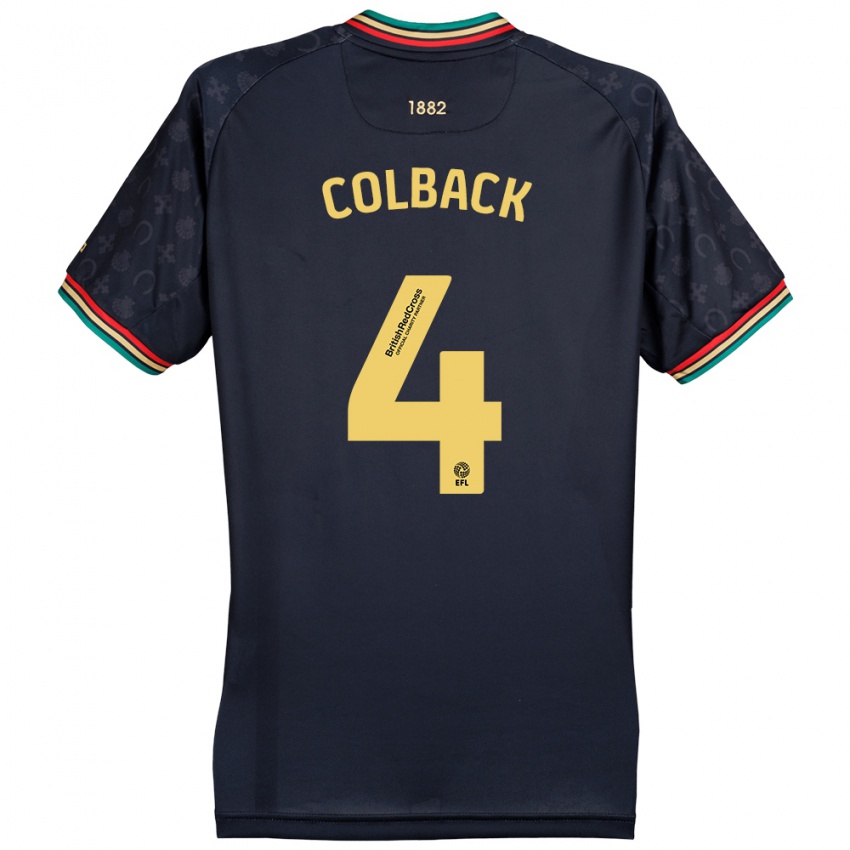 Dětské Jack Colback #4 Tmavě Tmavě Modrá Daleko Hráčské Dresy 2024/25 Dres