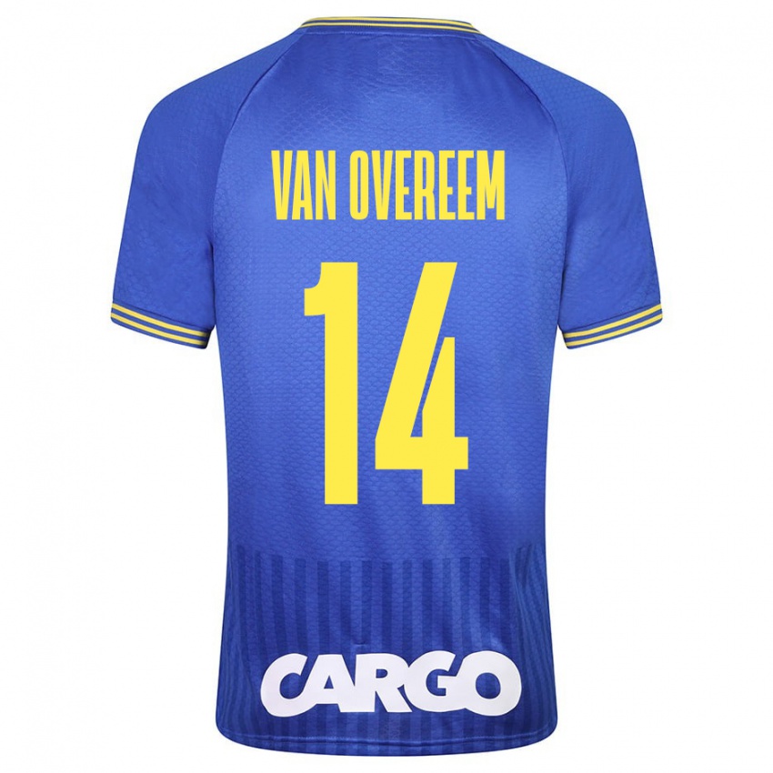 Dětské Joris Van Overeem #14 Bílý Daleko Hráčské Dresy 2024/25 Dres