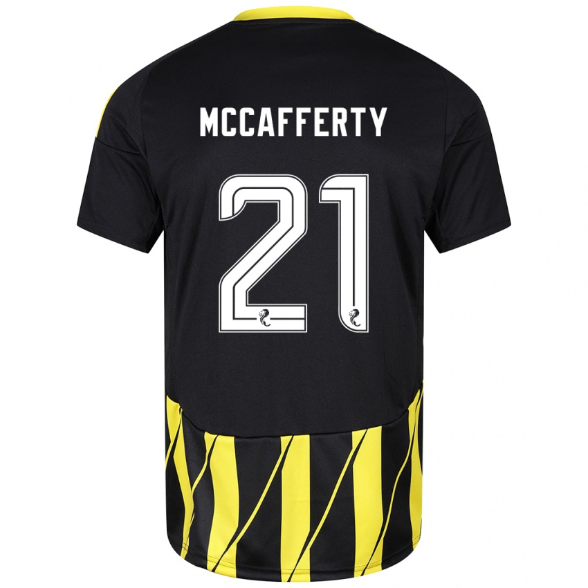 Dětské Eirinn Mccafferty #21 Černá Žlutá Daleko Hráčské Dresy 2024/25 Dres