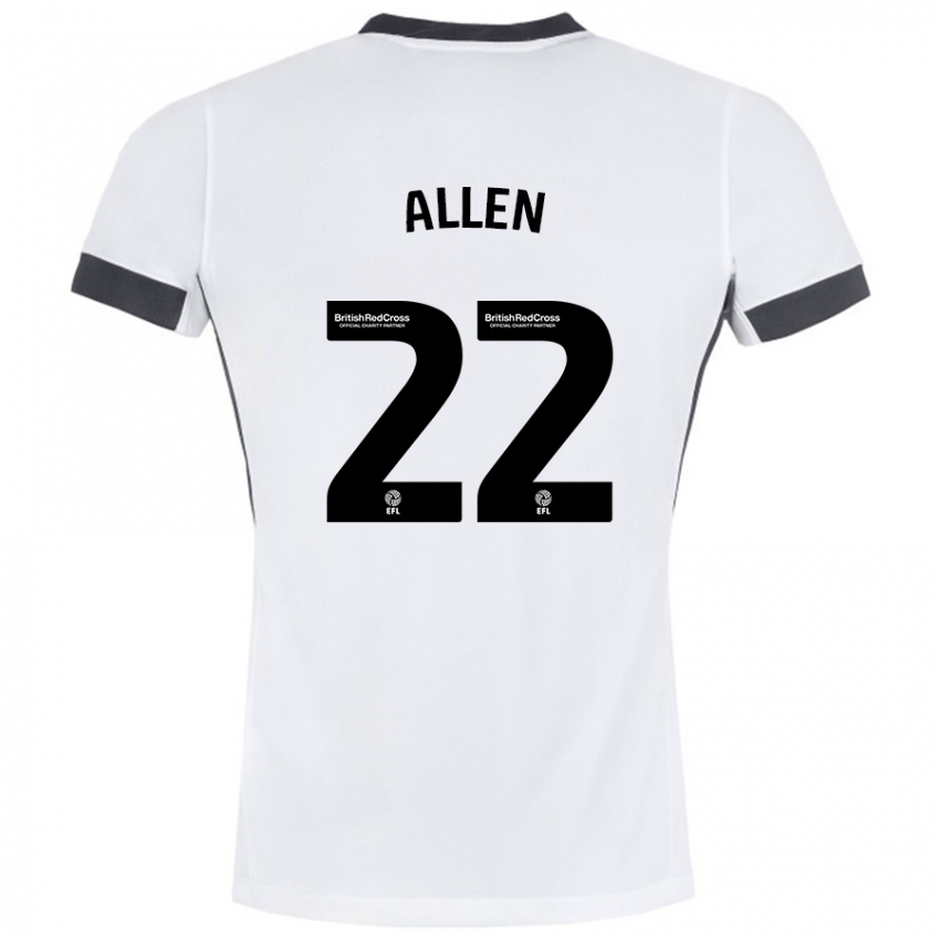 Dětské Remi Allen #22 Bílá Černá Daleko Hráčské Dresy 2024/25 Dres