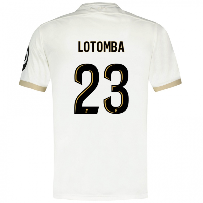 Dětské Jordan Lotomba #23 Bílé Zlato Daleko Hráčské Dresy 2024/25 Dres