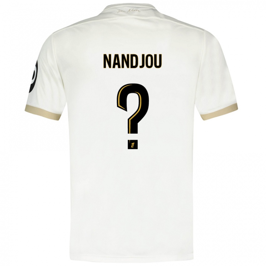 Dětské Yaël Nandjou #0 Bílé Zlato Daleko Hráčské Dresy 2024/25 Dres