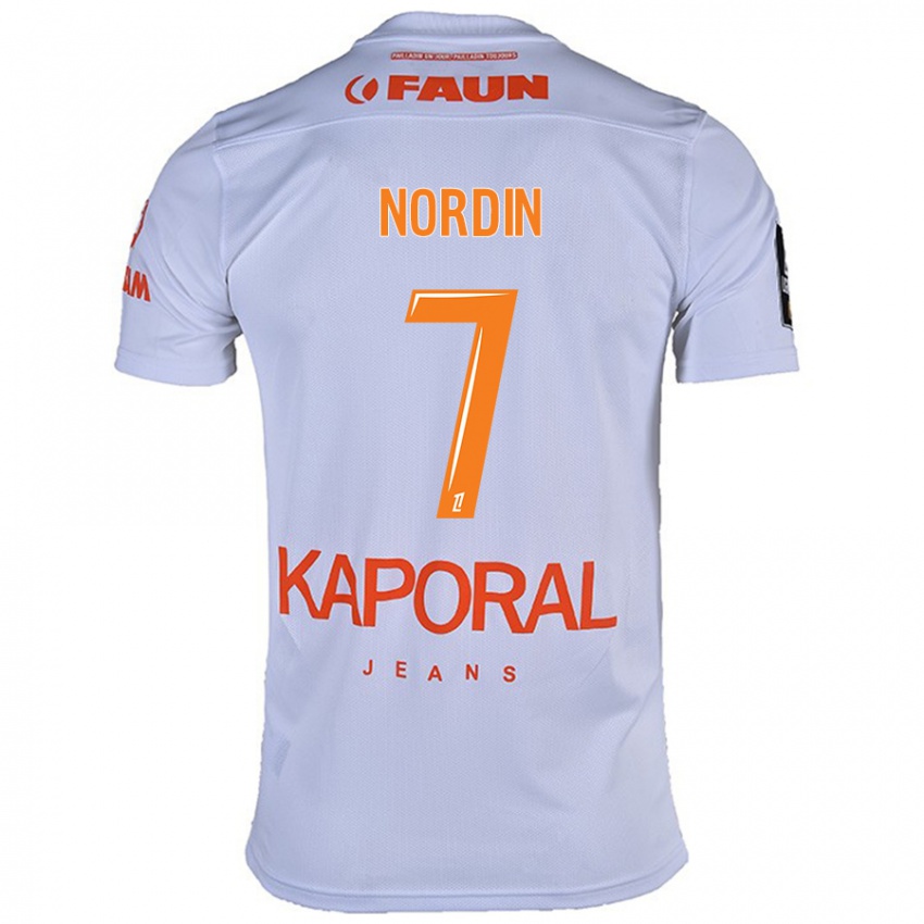 Dětské Arnaud Nordin #7 Bílý Daleko Hráčské Dresy 2024/25 Dres