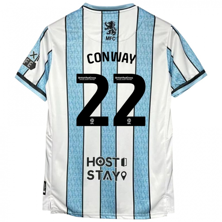 Dětské Tommy Conway #22 Bílá Modrá Daleko Hráčské Dresy 2024/25 Dres