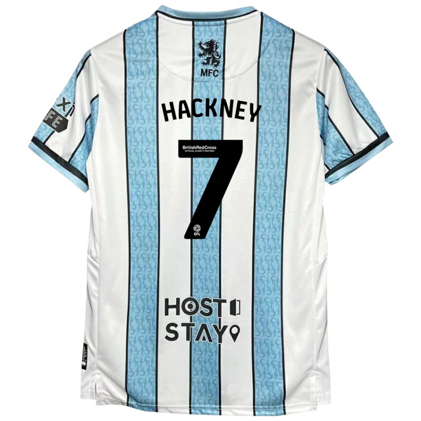 Dětské Hayden Hackney #7 Bílá Modrá Daleko Hráčské Dresy 2024/25 Dres