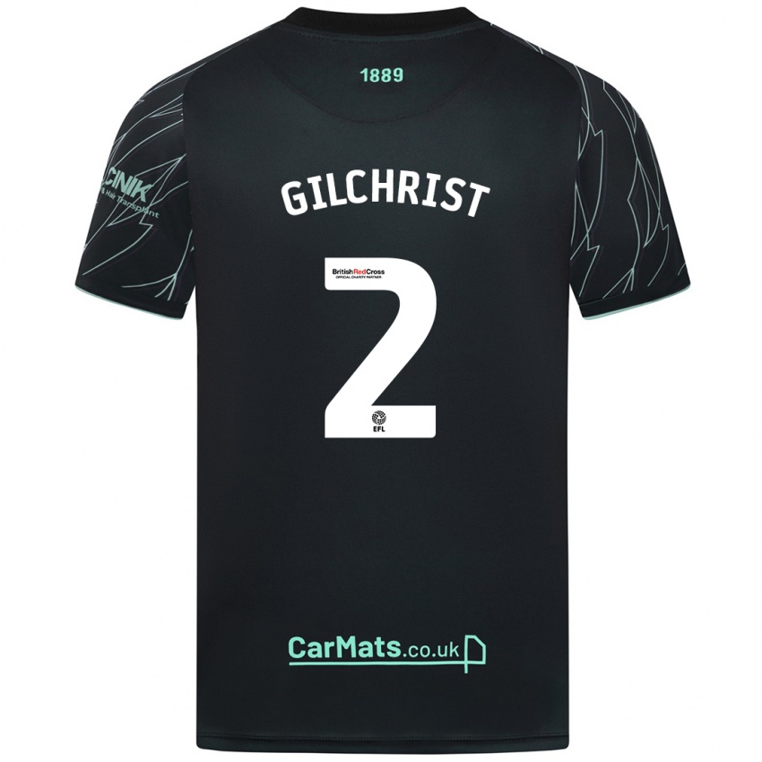 Dětské Alfie Gilchrist #2 Černo Zelená Daleko Hráčské Dresy 2024/25 Dres