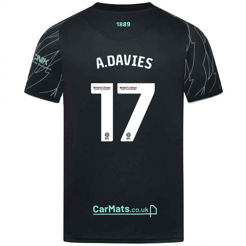 Dětské Adam Davies #17 Černo Zelená Daleko Hráčské Dresy 2024/25 Dres