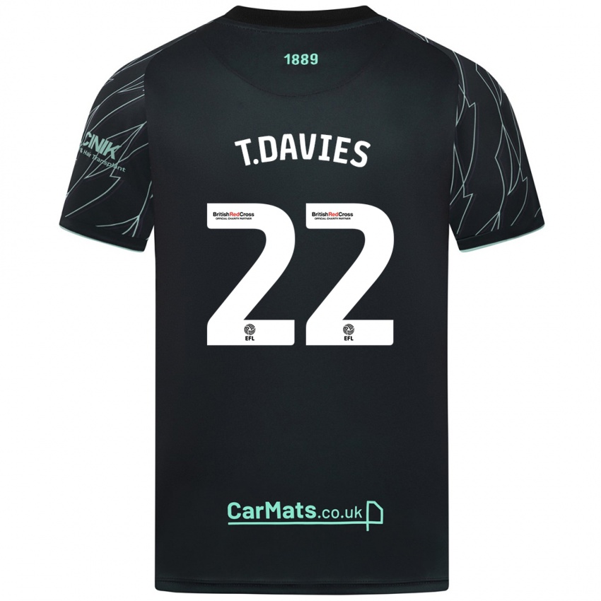 Dětské Tom Davies #22 Černo Zelená Daleko Hráčské Dresy 2024/25 Dres