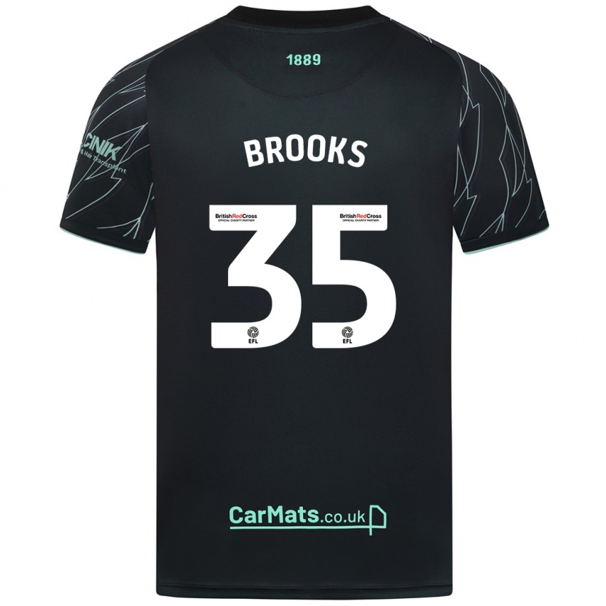 Dětské Andre Brooks #35 Černo Zelená Daleko Hráčské Dresy 2024/25 Dres