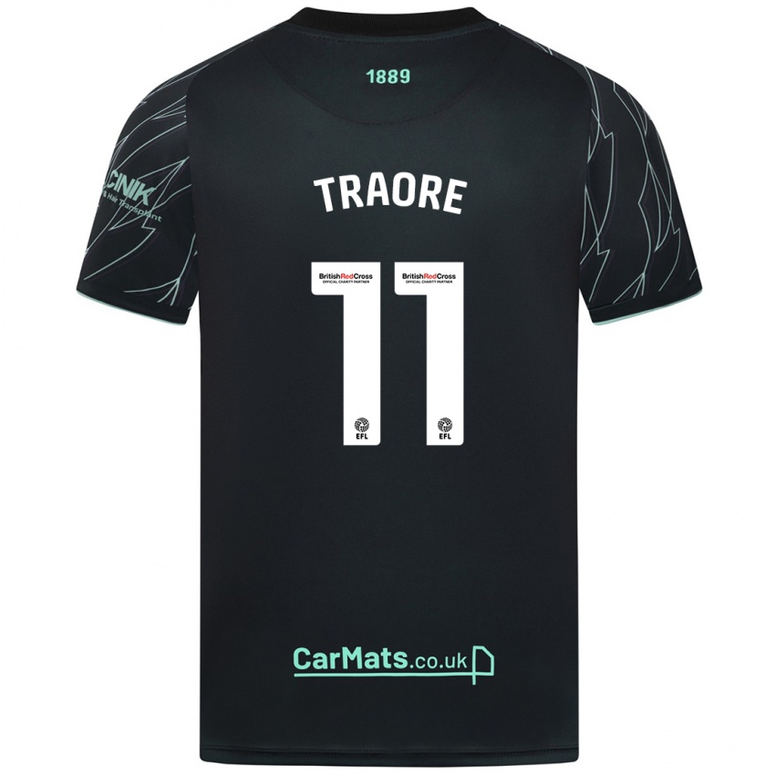 Dětské Bénie Traoré #11 Černo Zelená Daleko Hráčské Dresy 2024/25 Dres