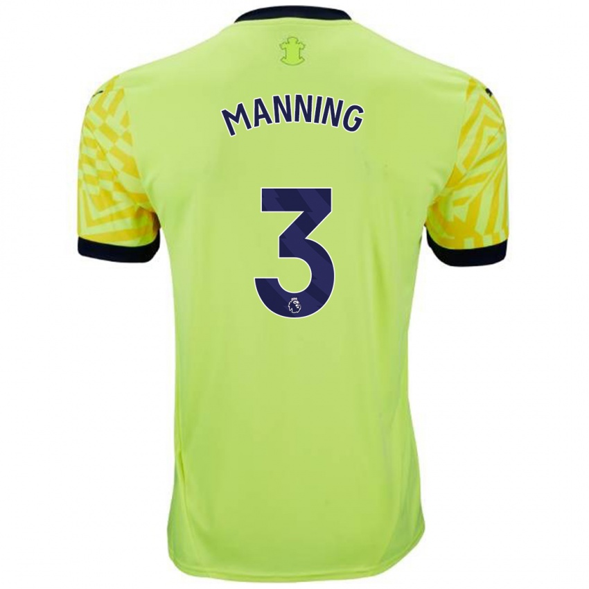 Dětské Ryan Manning #3 Žluť Daleko Hráčské Dresy 2024/25 Dres