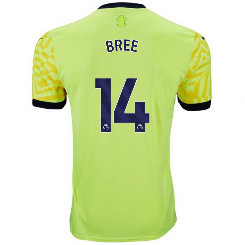 Dětské James Bree #14 Žluť Daleko Hráčské Dresy 2024/25 Dres