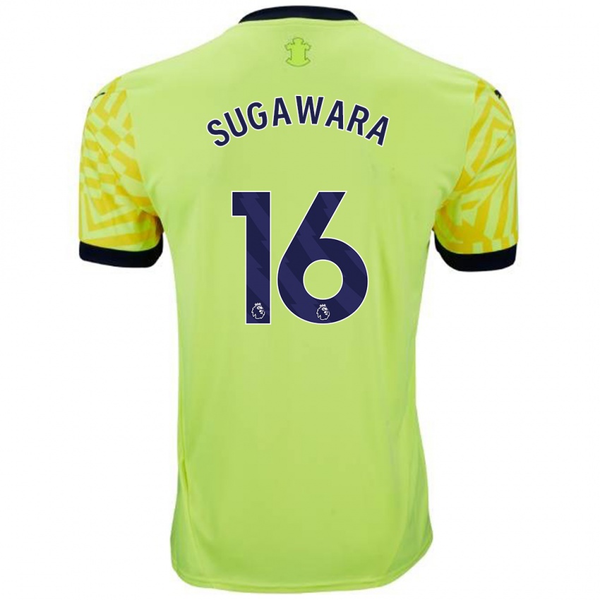 Dětské Yukinari Sugawara #16 Žluť Daleko Hráčské Dresy 2024/25 Dres