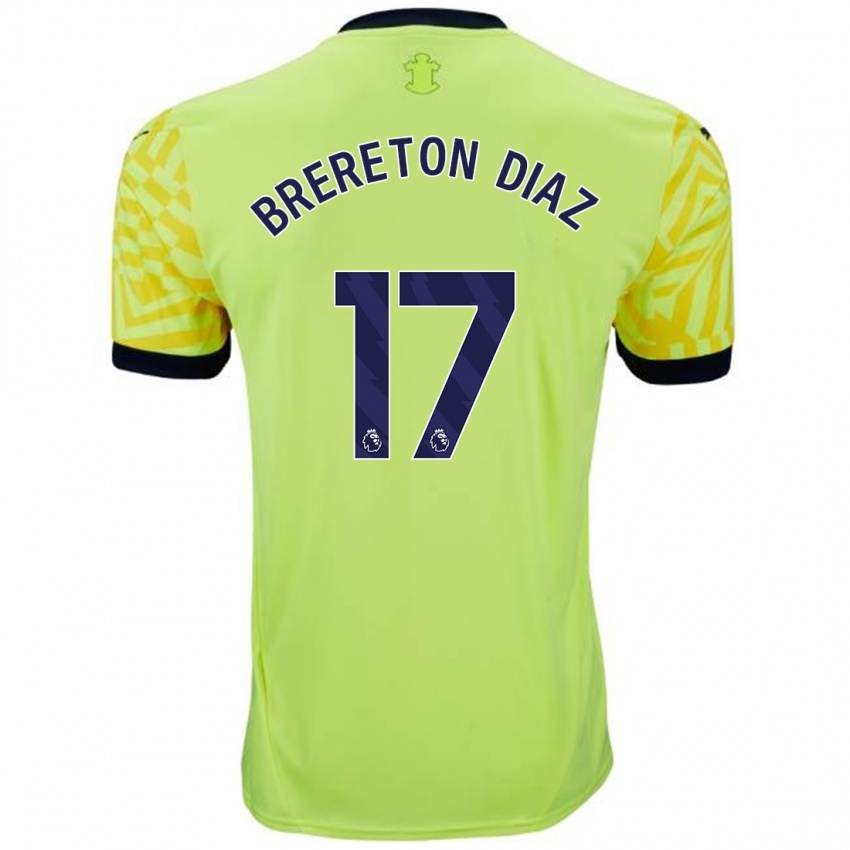 Dětské Ben Brereton Díaz #17 Žluť Daleko Hráčské Dresy 2024/25 Dres