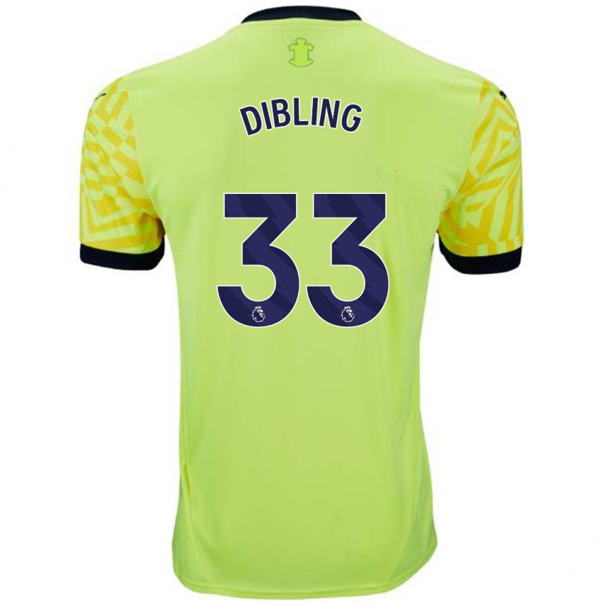 Dětské Tyler Dibling #33 Žluť Daleko Hráčské Dresy 2024/25 Dres