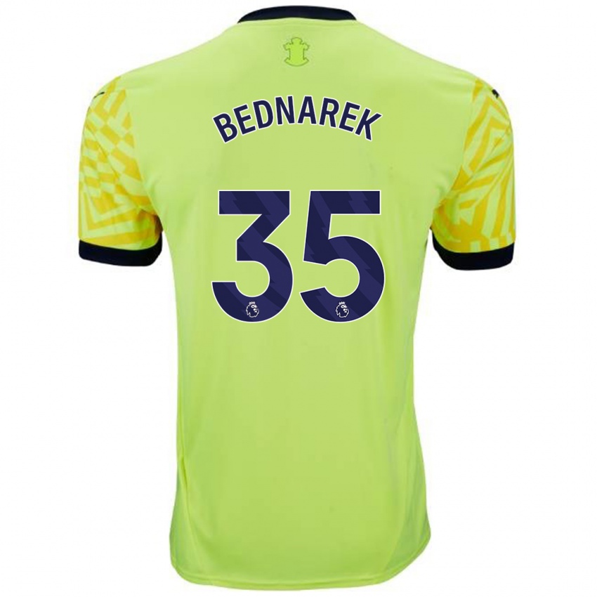 Dětské Jan Bednarek #35 Žluť Daleko Hráčské Dresy 2024/25 Dres