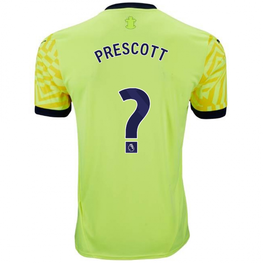 Dětské Alfie Prescott #0 Žluť Daleko Hráčské Dresy 2024/25 Dres