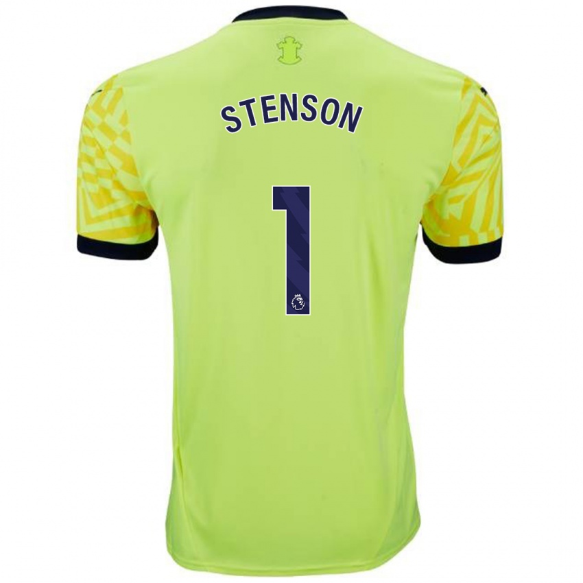 Dětské Fran Stenson #1 Žluť Daleko Hráčské Dresy 2024/25 Dres