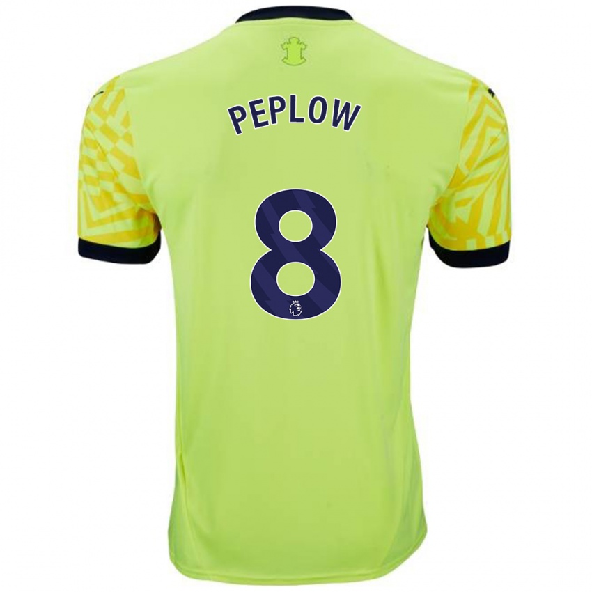 Dětské Chloe Peplow #8 Žluť Daleko Hráčské Dresy 2024/25 Dres