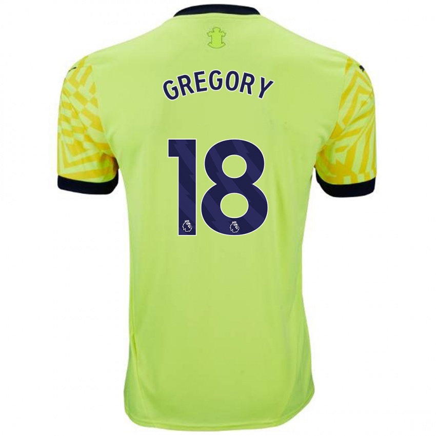 Dětské Freya Gregory #18 Žluť Daleko Hráčské Dresy 2024/25 Dres