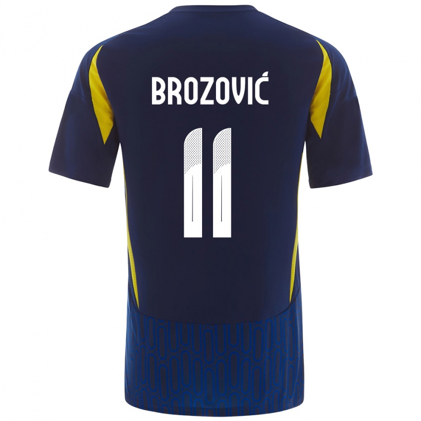 Dětské Marcelo Brozovic #11 Modrá Žlutá Daleko Hráčské Dresy 2024/25 Dres