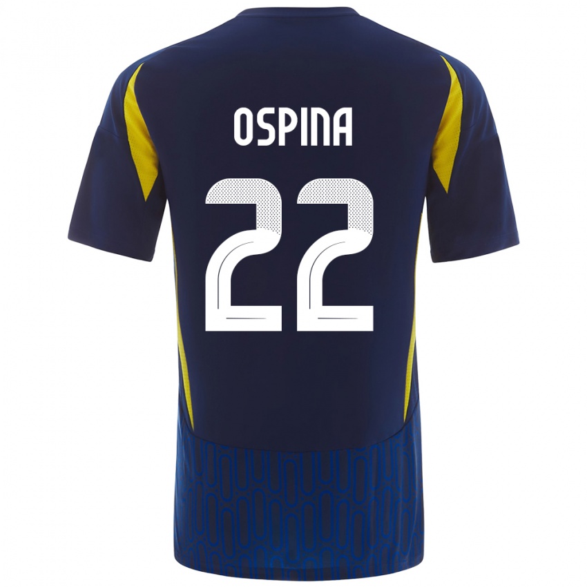 Dětské David Ospina #22 Modrá Žlutá Daleko Hráčské Dresy 2024/25 Dres