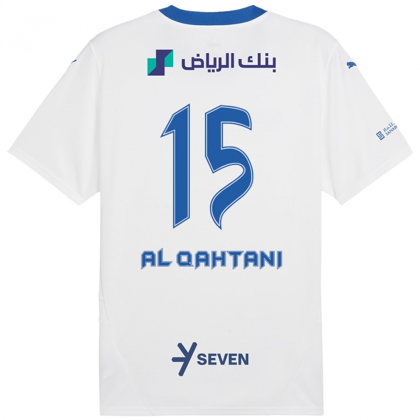 Dětské Mohammed Al-Qahtani #15 Bílá Modrá Daleko Hráčské Dresy 2024/25 Dres