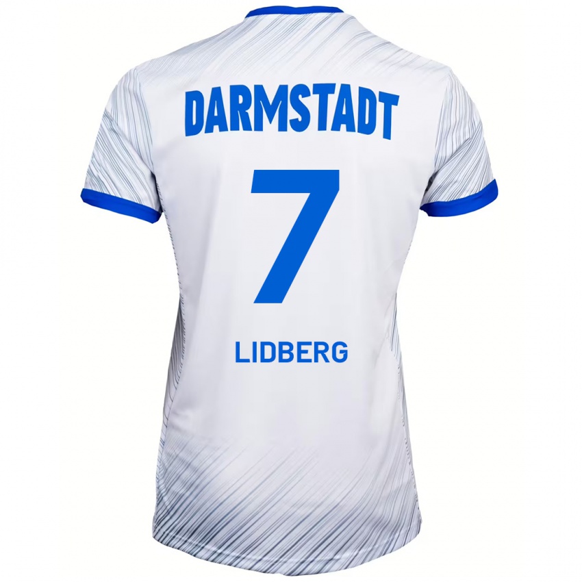 Dětské Isac Lidberg #7 Bílá Modrá Daleko Hráčské Dresy 2024/25 Dres