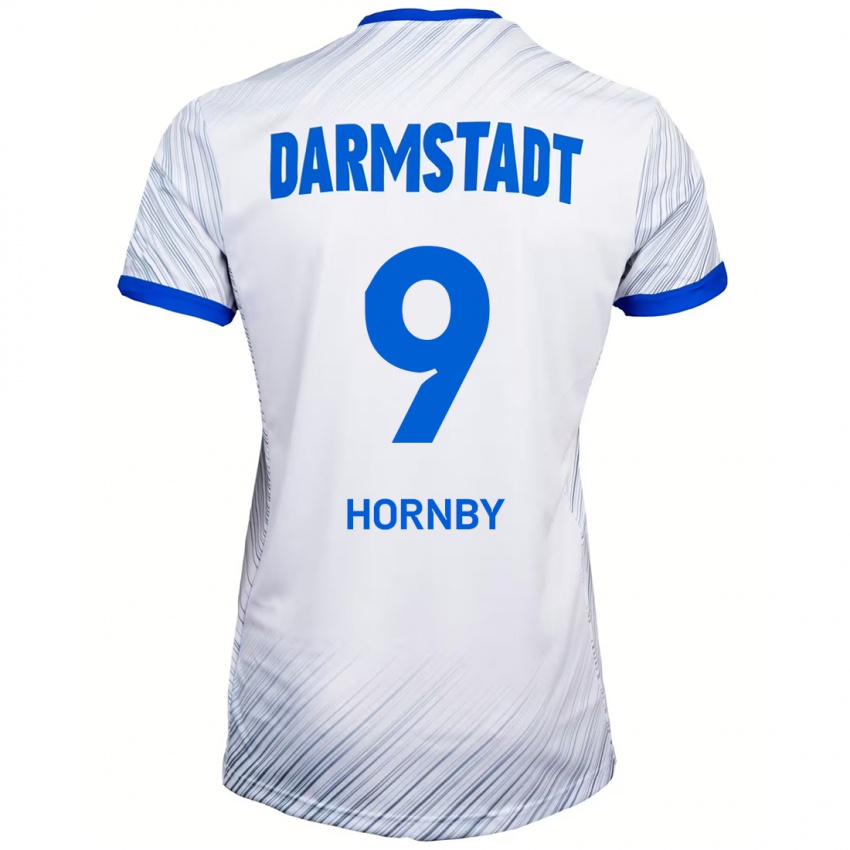 Dětské Fraser Hornby #9 Bílá Modrá Daleko Hráčské Dresy 2024/25 Dres