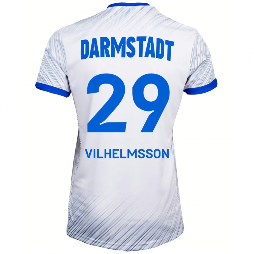 Dětské Oscar Vilhelmsson #29 Bílá Modrá Daleko Hráčské Dresy 2024/25 Dres