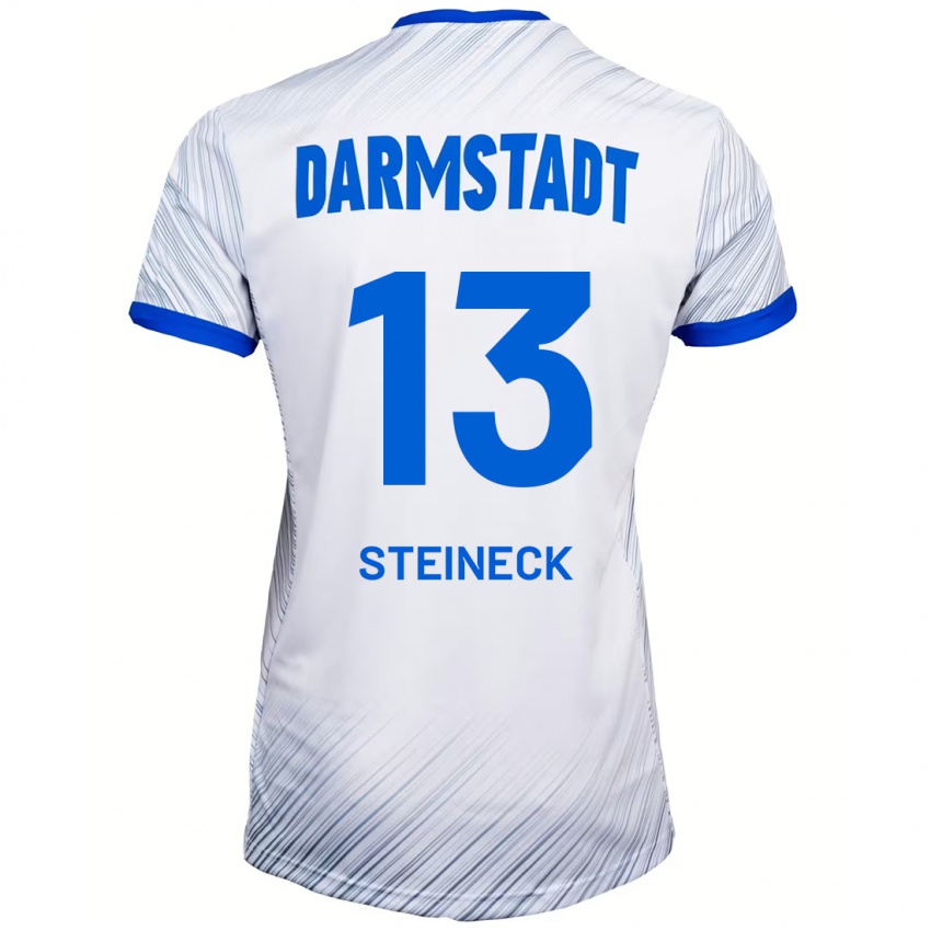 Dětské Tom Steineck #13 Bílá Modrá Daleko Hráčské Dresy 2024/25 Dres