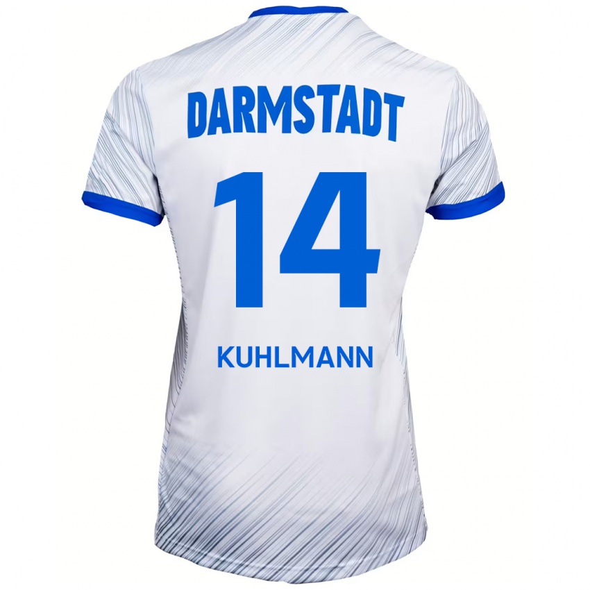 Dětské Marcel Kuhlmann #14 Bílá Modrá Daleko Hráčské Dresy 2024/25 Dres