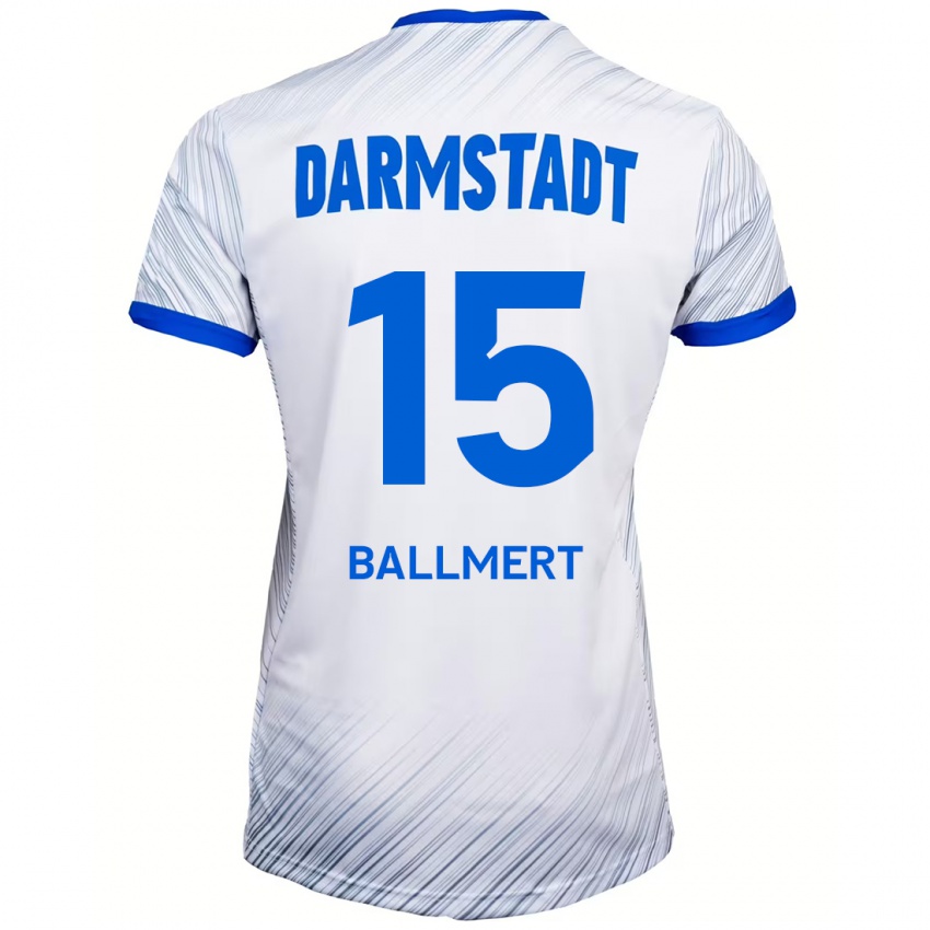 Dětské Markus Ballmert #15 Bílá Modrá Daleko Hráčské Dresy 2024/25 Dres