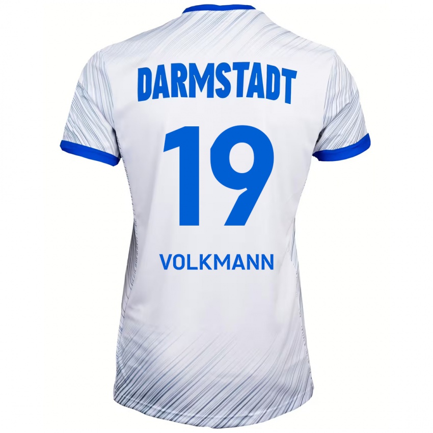 Dětské Japhet Volkmann #19 Bílá Modrá Daleko Hráčské Dresy 2024/25 Dres