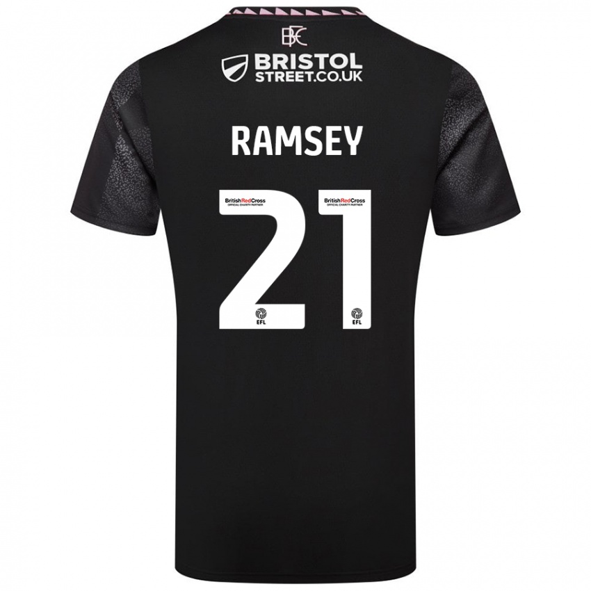 Dětské Aaron Ramsey #21 Černý Daleko Hráčské Dresy 2024/25 Dres